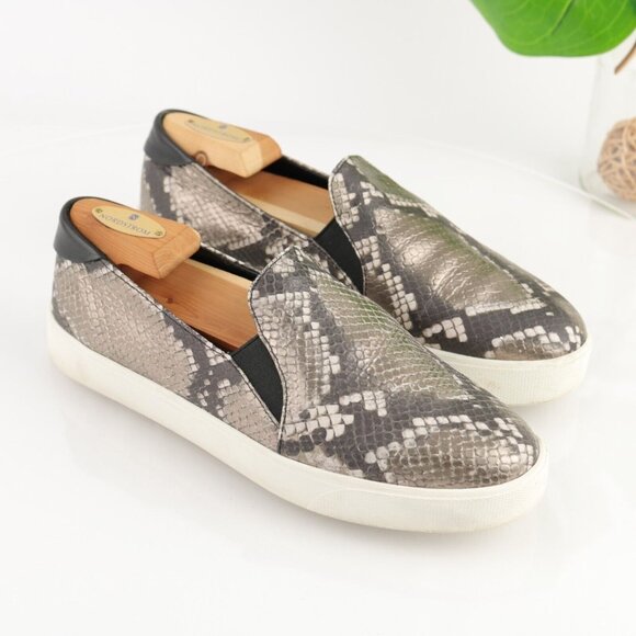 Cole Haan Womens Grandpro Oslon Slip On Shoe Size 9.5 Brown Gray Snakeskin Flat - Picture 11 of 12